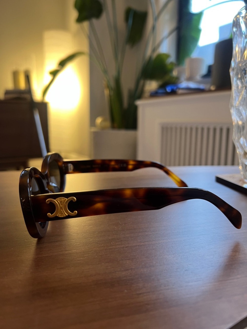Celine Tortoise Triomphe Oval Sunglasses - Picture 5 of 8